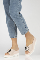 Skórzane klapki Filippo DK4608/23 PI różowe