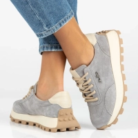 Leather sneakers Filippo DP7498/26 GR grey