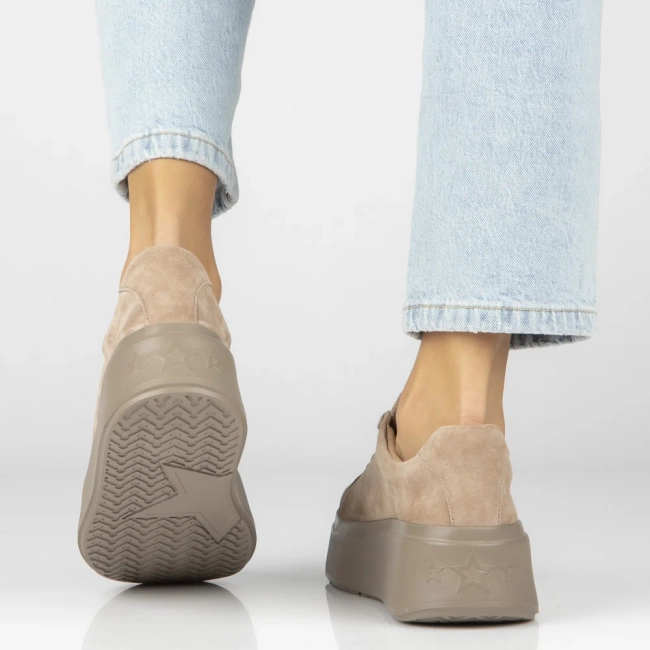 Leather sneakers Filippo DP7987/26 BE beige