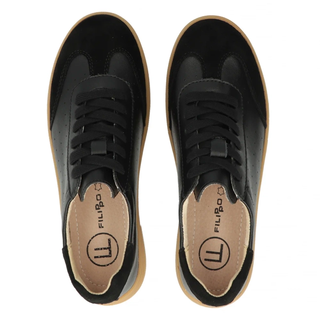 Leather shoes Filippo DP6128/24 BK black