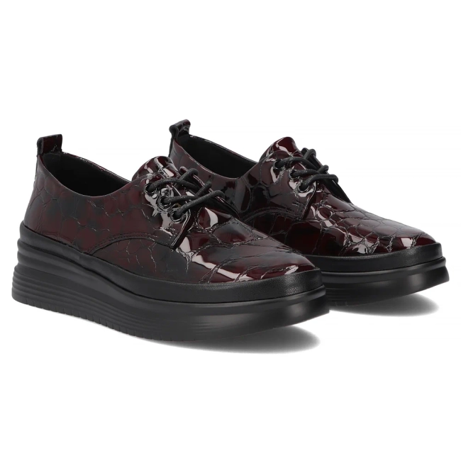 Leather shoes Filippo DP7960/26 BG burgundy