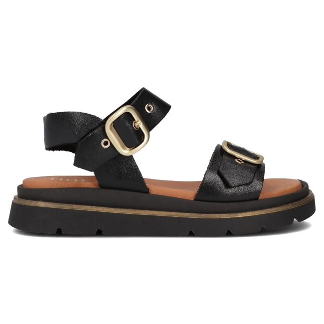 Skórzane sandały Yokono YAMBRE-251 SAMOA NEGRO czarne