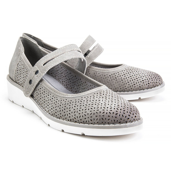 Półbuty Jana Soft Line 8-24662-20 204 Lt Grey