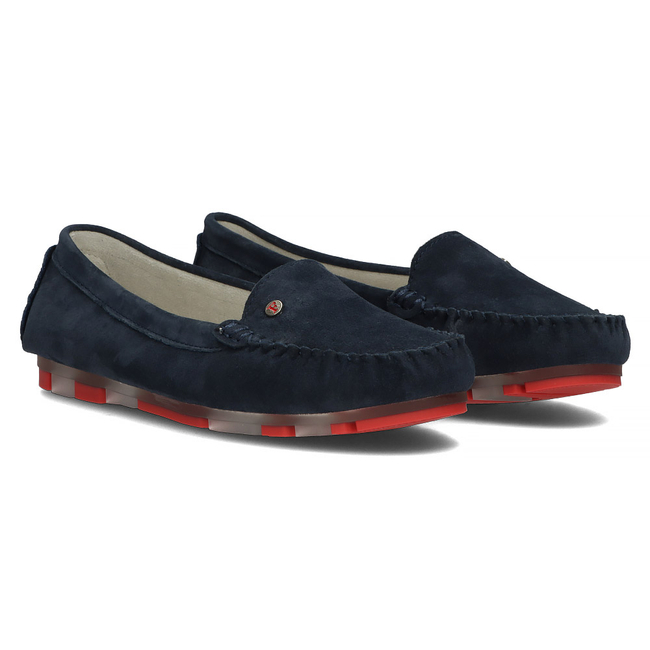 Leather loafers Filippo DP2037/22 NV RD navy blue