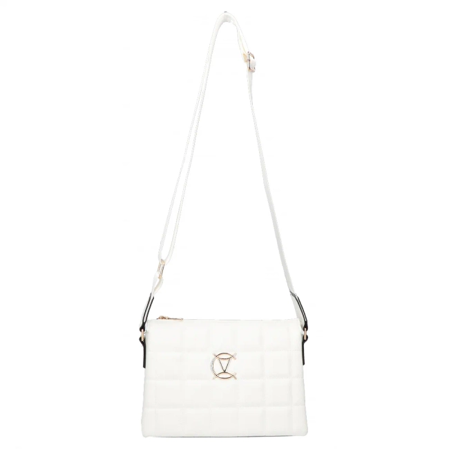 White handbag velluto