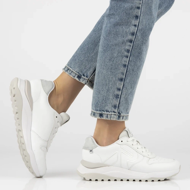 Leather sneakers Rieker W2502-80 white