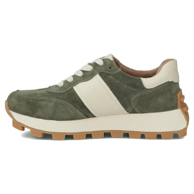 Skórzane sneakersy Filippo DP7112/26 KH khaki