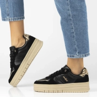 Leather sneakers Filippo DP7102/25 BK black