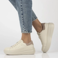 Skórzane sneakersy Filippo DP6739/25 BE beżowe