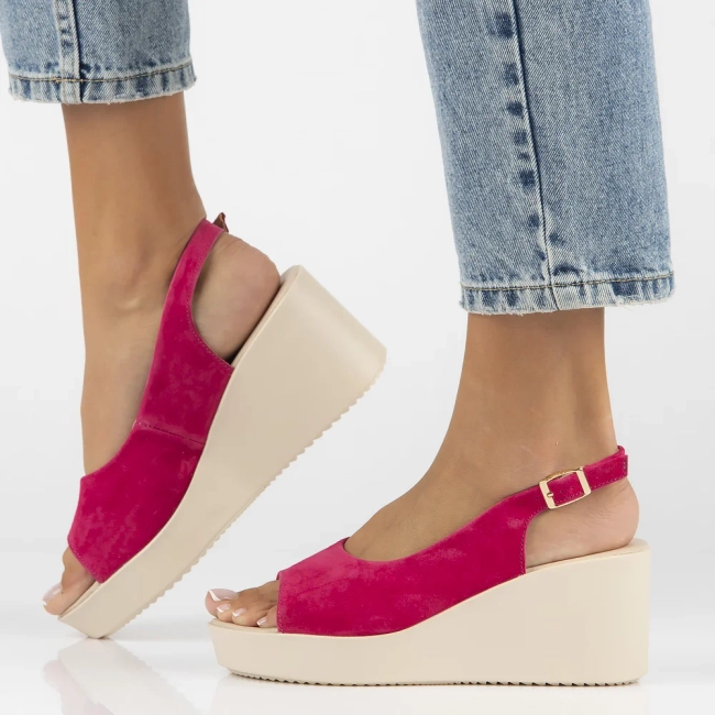 Leather sandals Filippo DS6204/24 FH pink