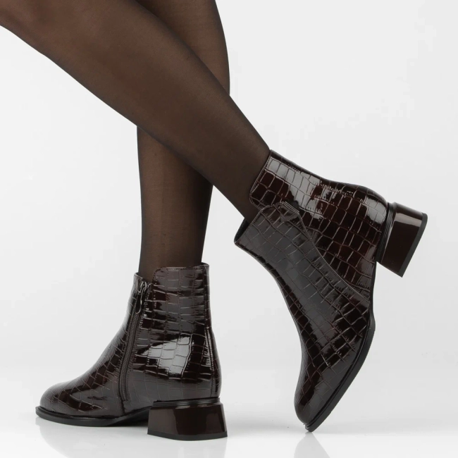Leather heeled ankle boots Filippo DBT8174/26 D BR brown