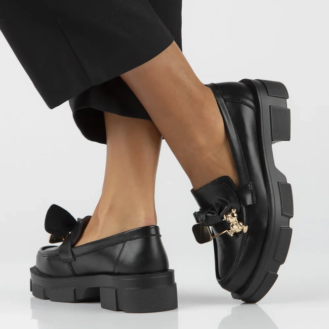 Leather shoes Filippo DP6101/24 BK black