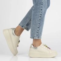 Skórzane sneakersy Filippo DP6793/25 BE beżowe