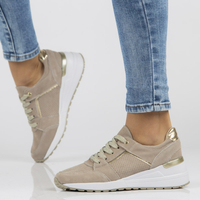 Leather sneakers Filippo DP2003/22 BE beige