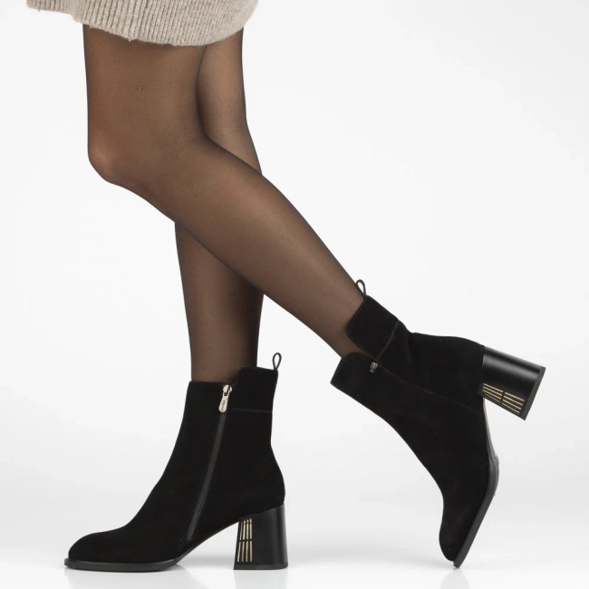 Leather ankle boots Filippo DBT7217/25 BK black