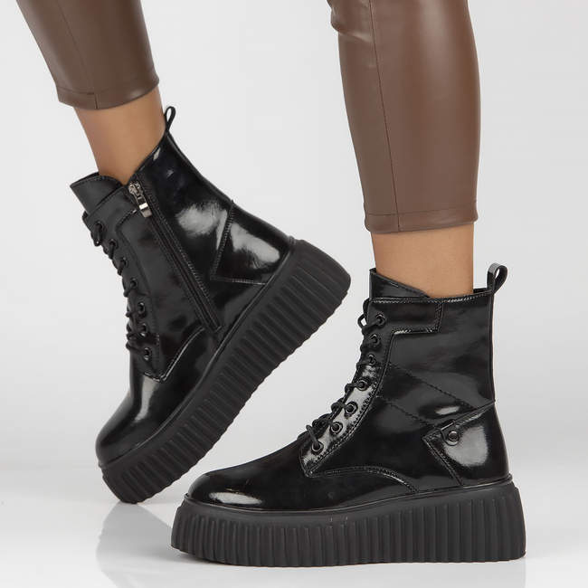 Leather boots Filippo DBT3960/22 BK black