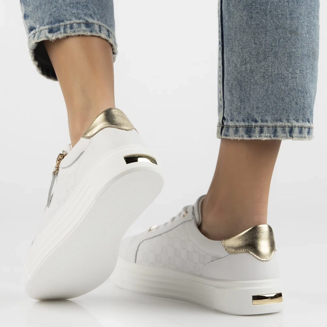 Leather shoes Filippo DP7493/25 WH white