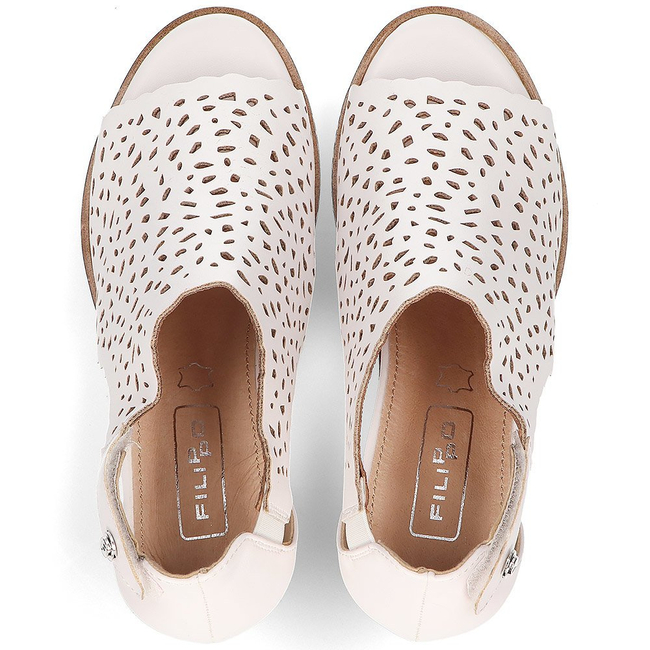 Wedge sandal Filippo DS2074/21 WH white