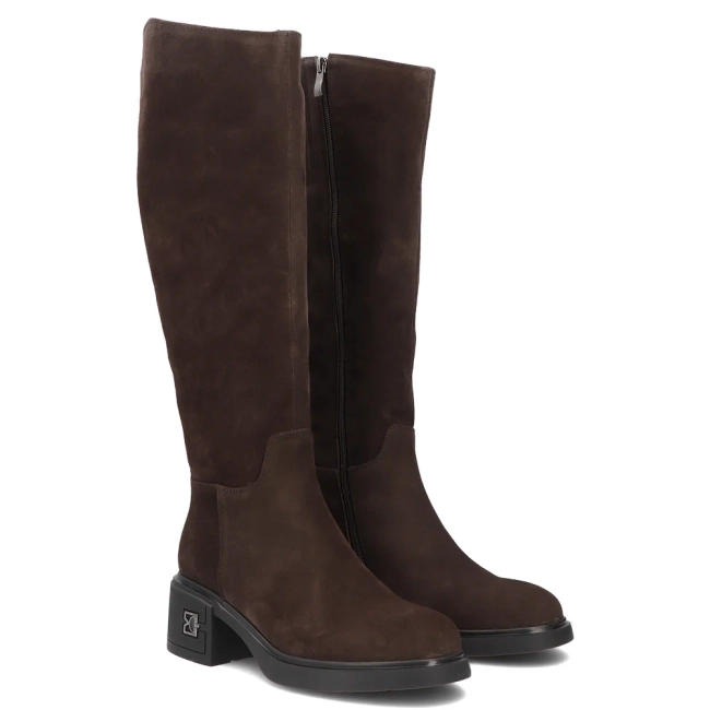 Leather boots Filippo DKZ8215/26 TP dark brown