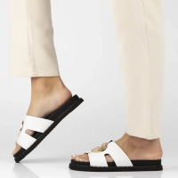 Leather flip-flops Filippo DK7050/25 WH white