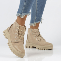 Leather boots Filippo DBT3523/22 BE beżowe