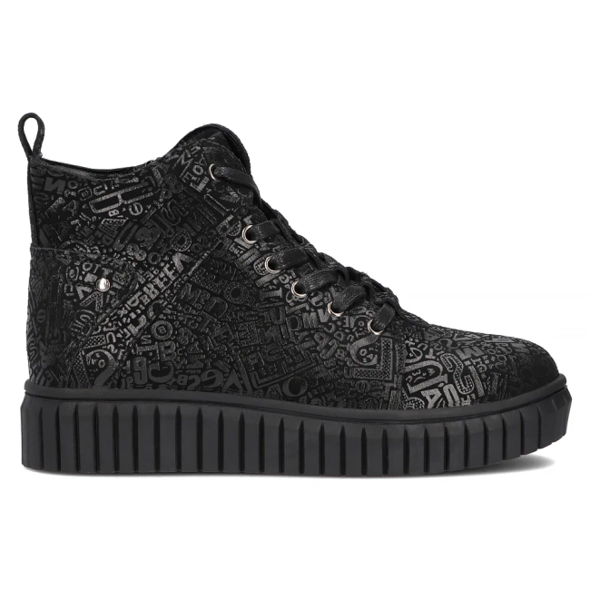 Leather ankle boots DBT6368/24 BK PT black