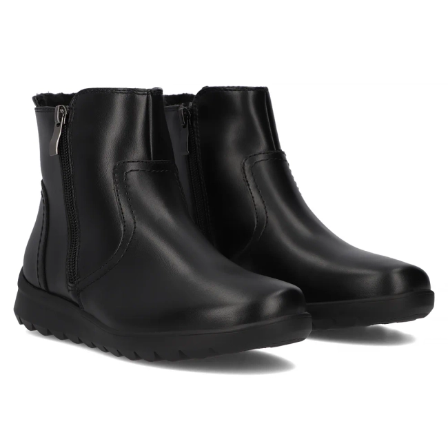 Skórzane botki Filippo DBT6630/24 BK czarne