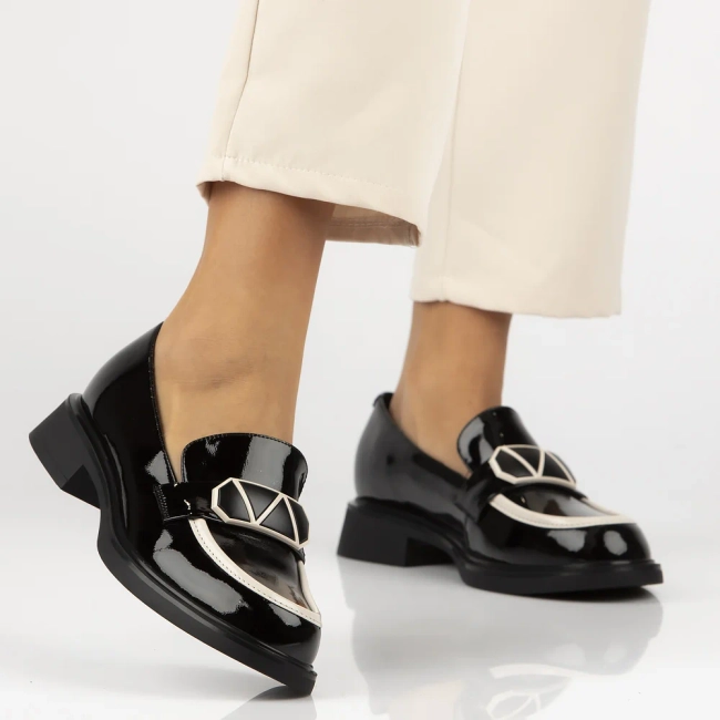 Leather lords Filippo DP6928/25 BK WH black