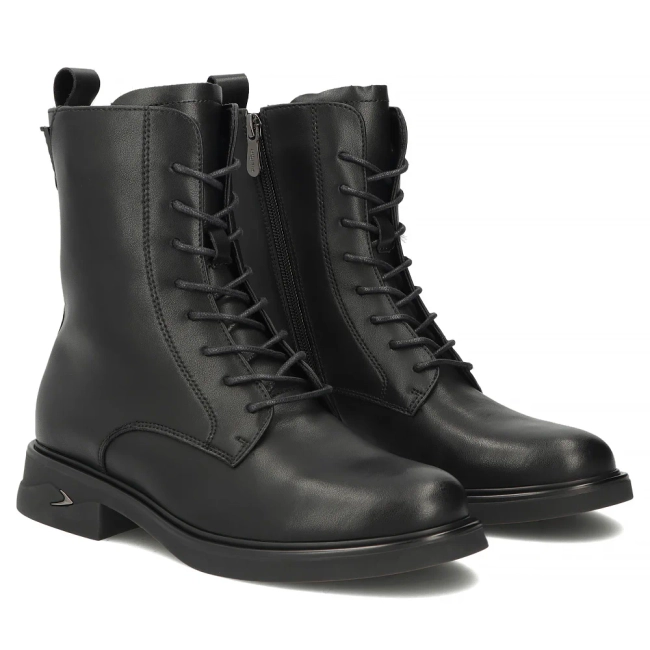 Skórzane botki Filippo DBT8190/26 BK czarne