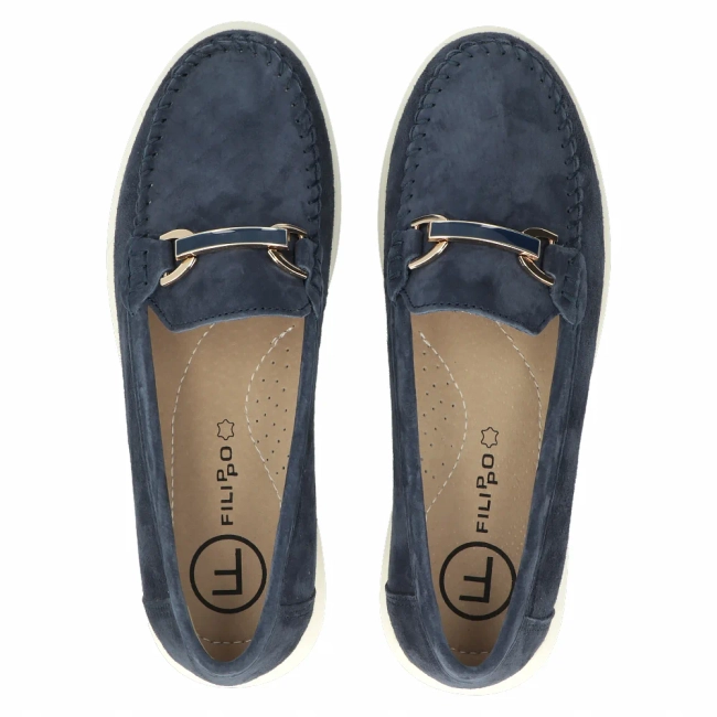 Leather loafers Filippo DP6135/25 NV navy