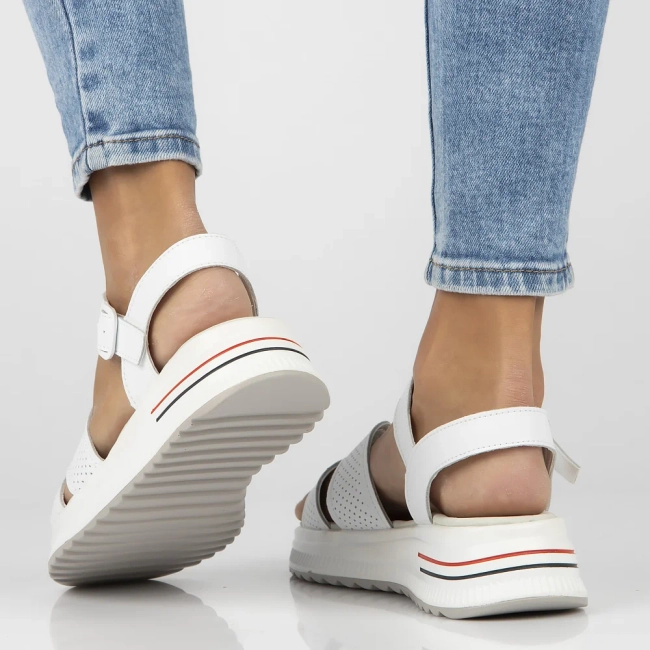 Leather sandals Filippo DS7021/25 WH white