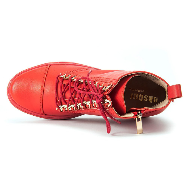 Sneakersy EKSBUT 67-4390-G71-1G czerwone