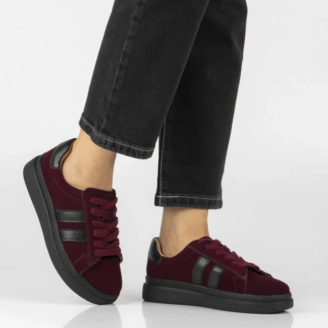 Leather sneakers Filippo DP7981/26 BG burgundy