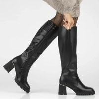 Leather boots Filippo DKZ6410/24 BK black