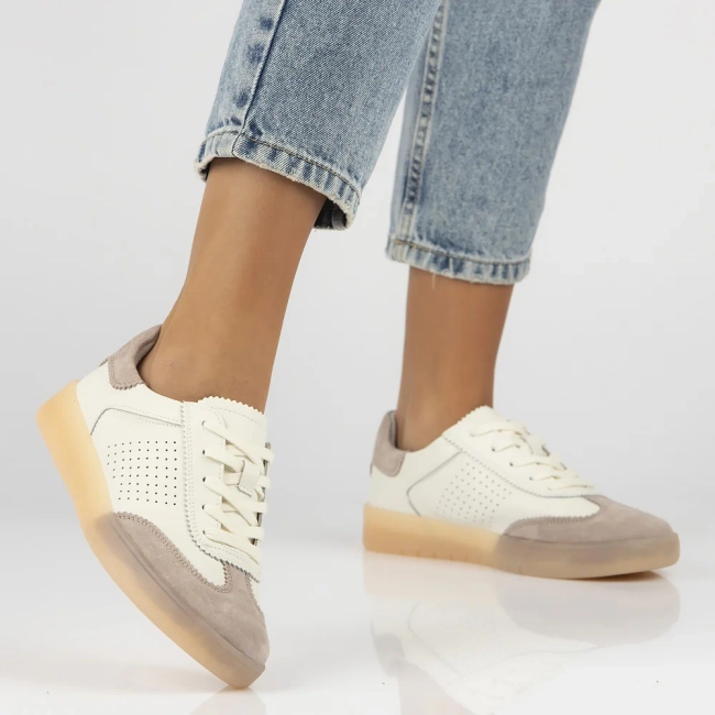 Leather sneakers Filippo DP6745/25 BE beige