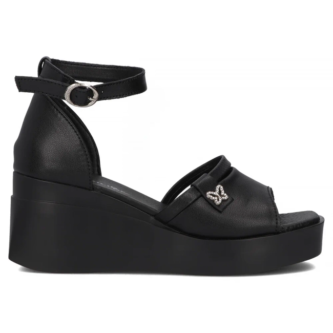 Leather sandals Filippo DS7029/25 BK black