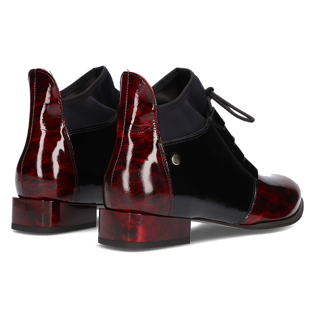 Leather boots Filippo 04744 burgundy