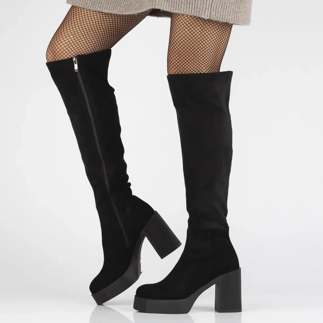 Leather boots Filippo DKZ6639/24 BK black