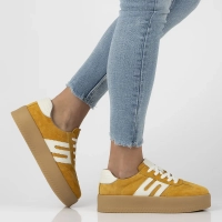 Leather sneakers Filippo DP6994/25 YL yellow