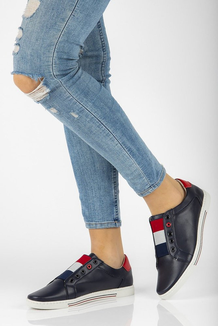 Leather shoes Filippo DP2155/21 NV navy blue