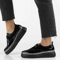 Skórzane sneakersy Filippo DP6846/25 BK L czarne