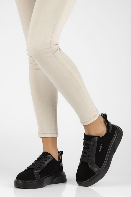 Leather sneakers Filippo DP4580/23 BK black