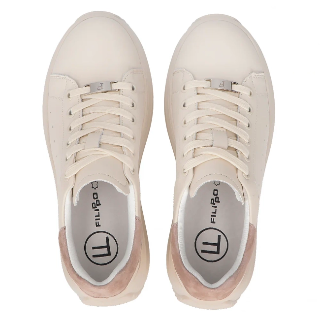 Leather sneakers Filippo DP6739/25 BE beige