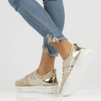 Leather sneakers Filippo DP3691/22 BE GO beige