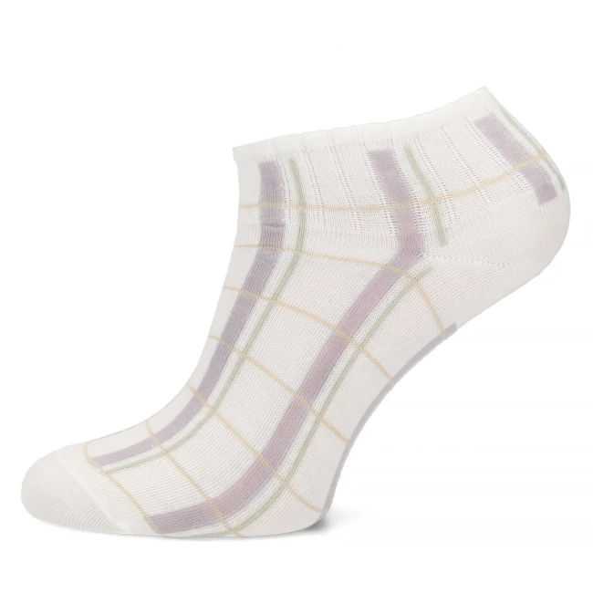 Women's Socks 2512-7 grid white