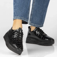 Skórzane sneakersy Filippo DP7284/26 BK CR czarne