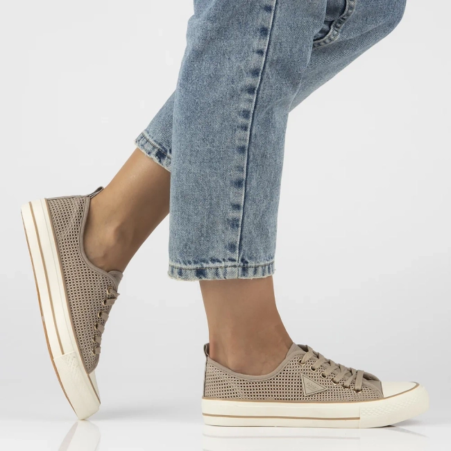 Trampki beige up slim QY838-63 khaki