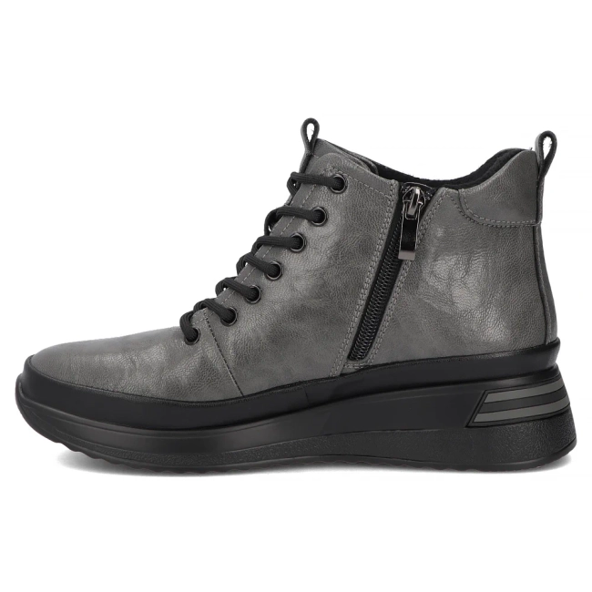 Leather platform ankle boots Filippo DBT4215/26 GR grey