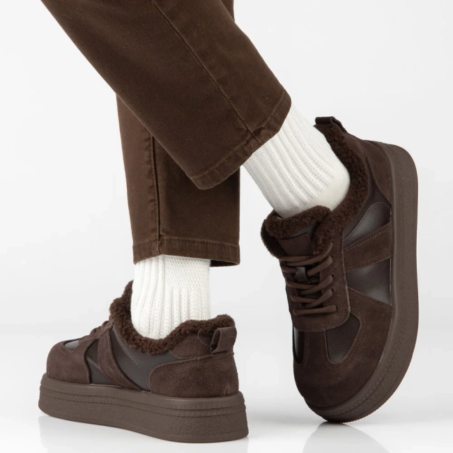 Skórzane sneakersy Filippo DP7948/26 D BR brązowe