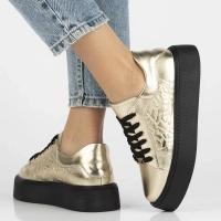 Leather sneakers Filippo DP6119/25 GO gold